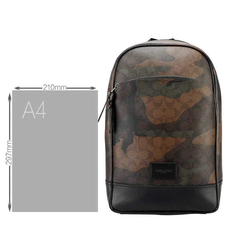 coach蔻驰男士迷彩pvc双肩背包f37613qbgru