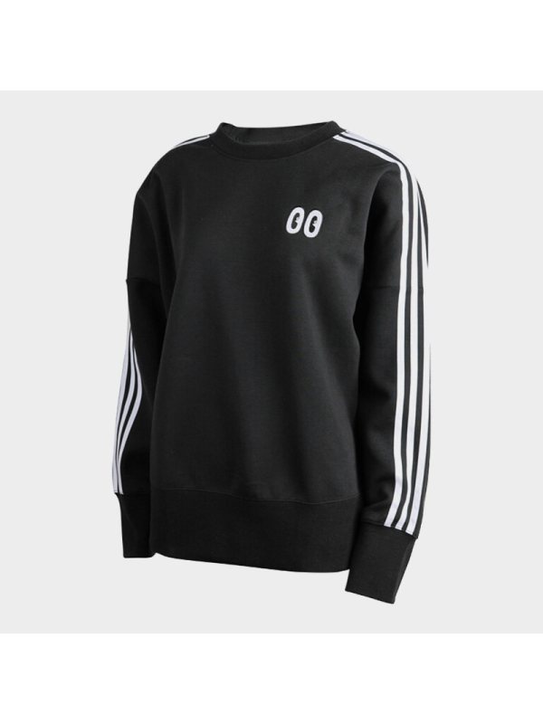 ADIDAS阿迪达斯迪三叶春季女子圆领针织休闲套头衫卫衣DV2667