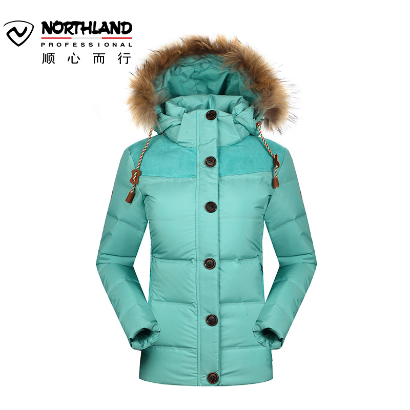 诺诗兰(NORTHLAND)户外秋冬女士羽绒服毛领800蓬鹅绒防风保暖外套GD052718