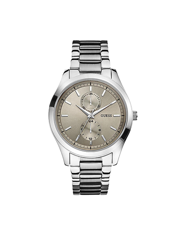 盖尔斯guess探索系列简约时尚个性潮流钢带石英男士手表w0373g1