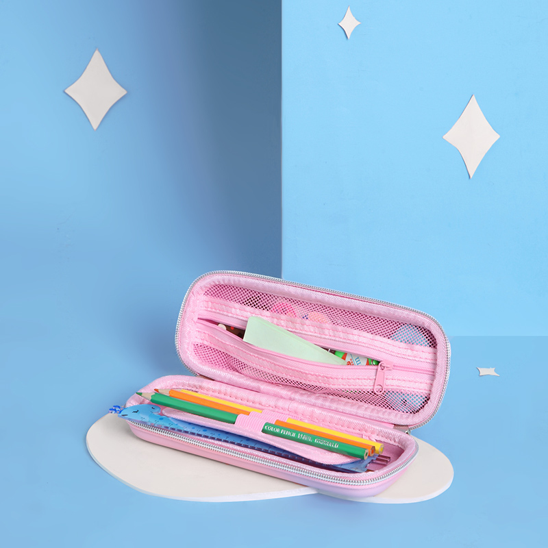 第九城（V.NINE） 儿童文具盒女孩小学生超轻防污耐摔笔袋简约大容量笔盒