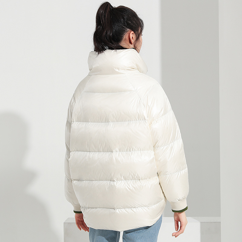 千仞岗2019新款羽绒服女短款韩版宽松加绒加厚面包服潮反季