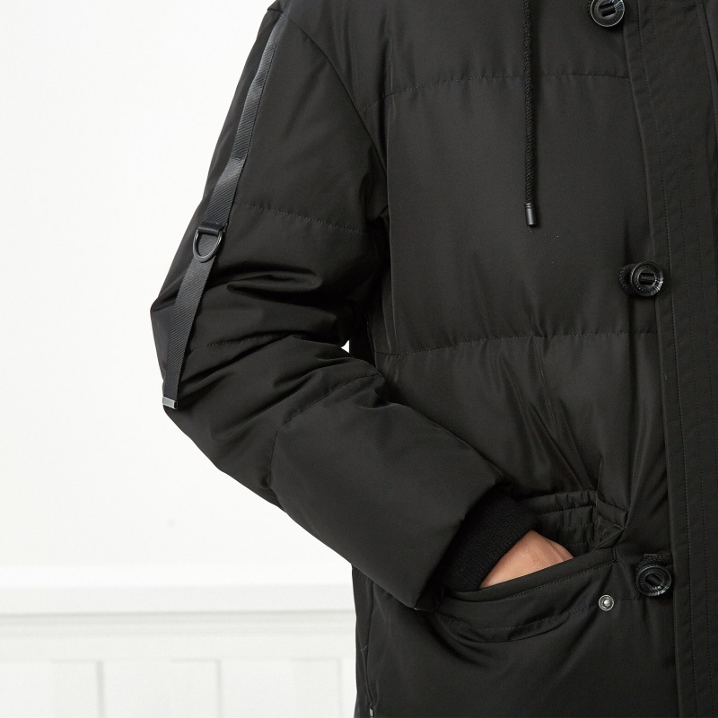 波司登羽绒服男 中长款连帽外套