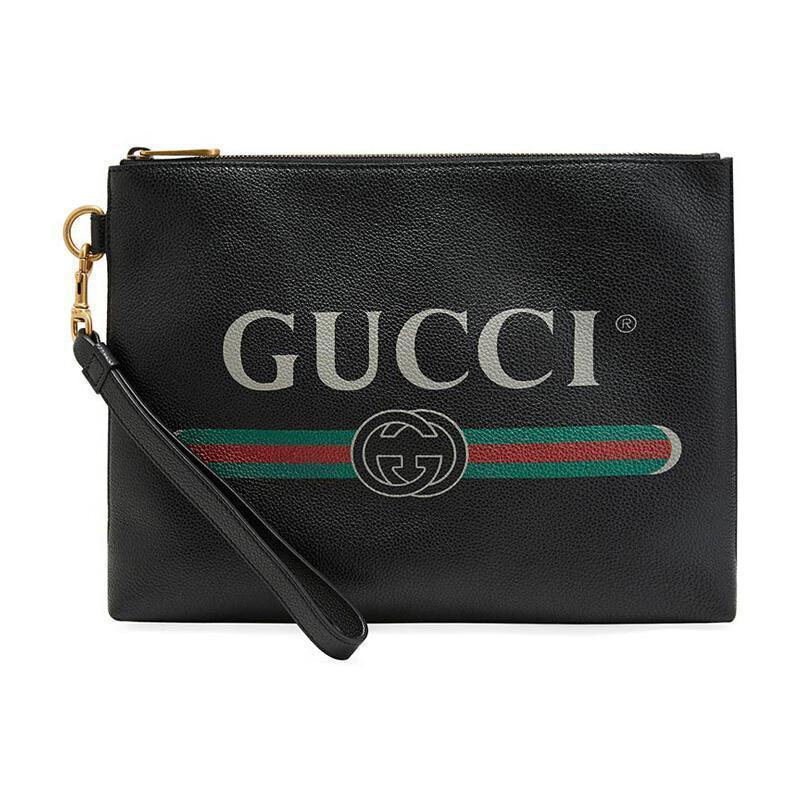 GUCCI 古驰 男女通用款Gucci Print系列 皮革手拿包 572770 0Y2AT