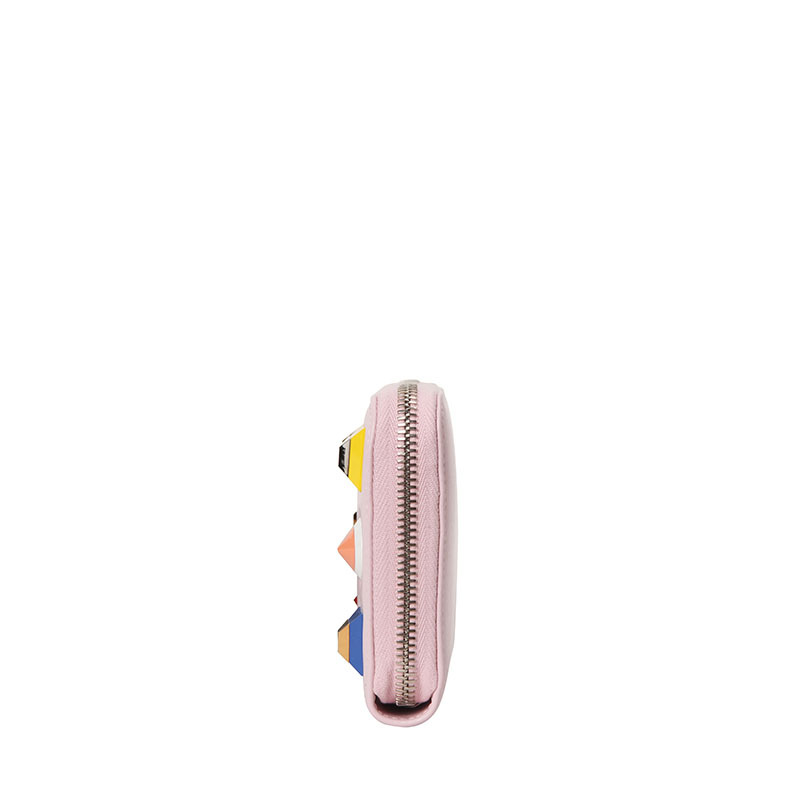 FENDI/芬迪 女钱包多彩双色彩虹铆钉长款拉链钱夹 8M0299
