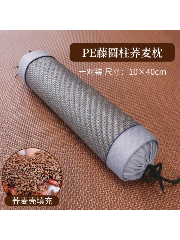 荞麦护颈椎枕头夏季藤席椰棕枕芯夏天老人助睡眠艾草枕榻榻米