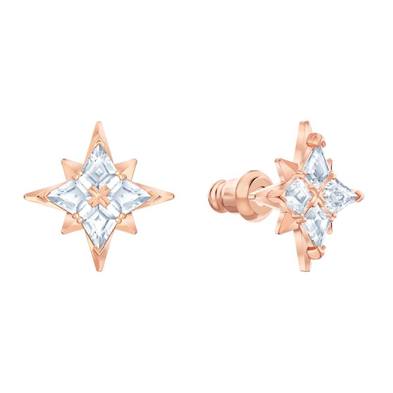 Swarvoski 5517178 シンボルスター 18金 ローズゴールドメッキ レディース ネックレスとイヤリングセット Swarovski Symbolic Star Earrings and Necklace Set in Rose Gold