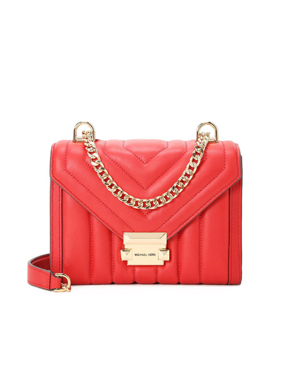 MICHAEL KORS MK Whitney锁扣口盖包 单肩斜挎包 30F8GXIL1T 金扣