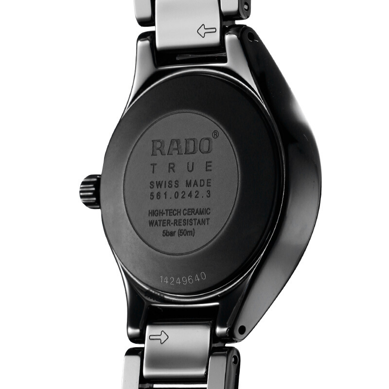 雷达rado瑞士手表真系列自动机械女表陶瓷表30mm盘r27242152