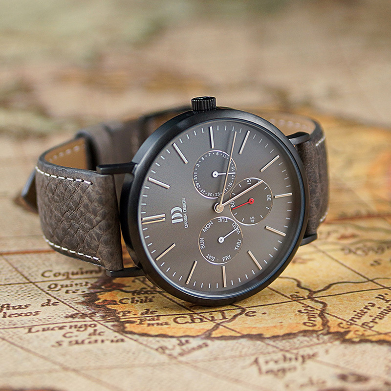 dd运动表男户外ddw手表男日期星期双显示皮带大表盘danishdesign