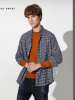 polo sport 长袖衬衫男磨毛款秋冬季时尚休闲新品舒适柔软衬 藏青色