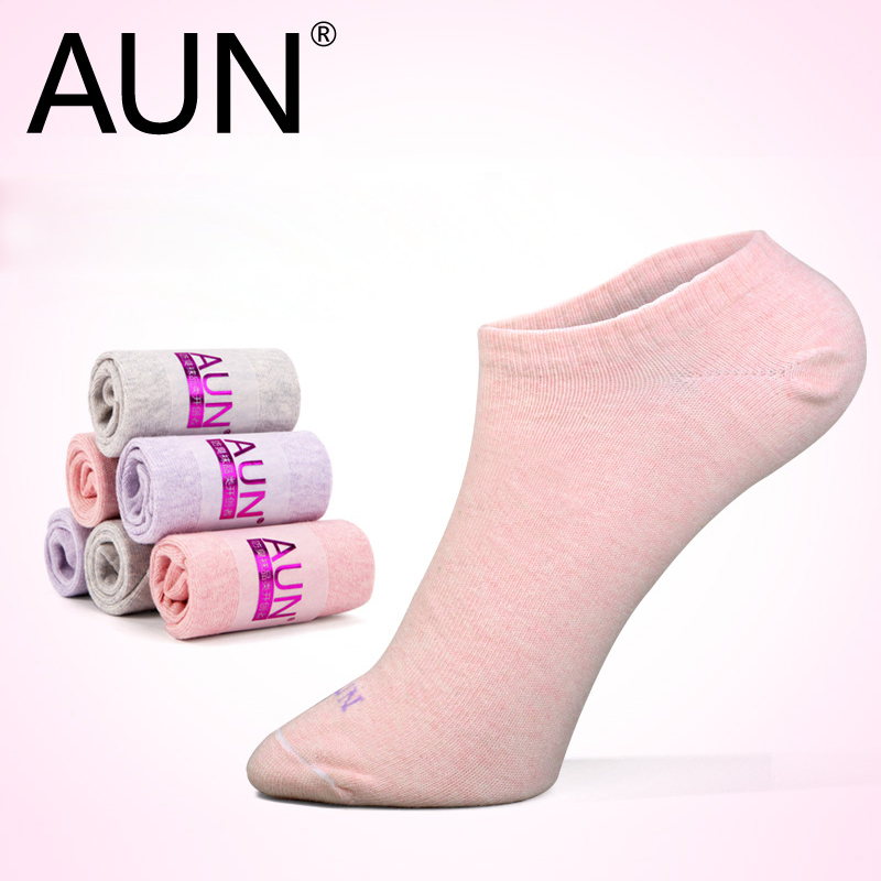 AUN女袜子 船袜女防臭袜子女夏季棉质短袜浅口隐形袜女低帮棉袜