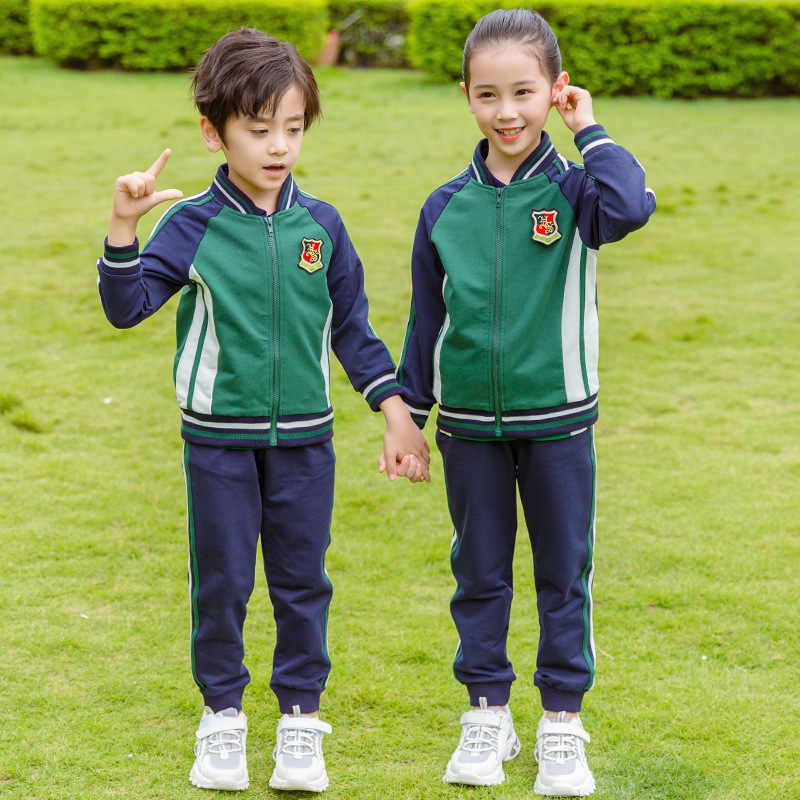 Brookings幼儿园园服2023春秋装小校服套装老师儿童班服运动服三