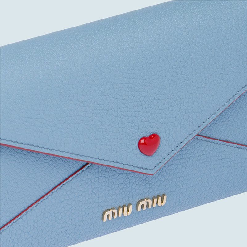 【预定】MIU MIU/缪缪 心形装饰MADRAS 皮革迷你手袋 5DH060图片