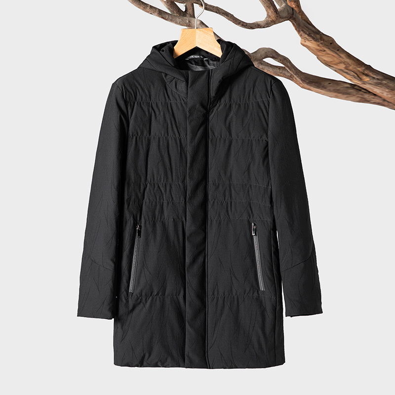 柒牌SEVEN男装纯色连帽羽绒服休闲商务保暖羽绒服外套
