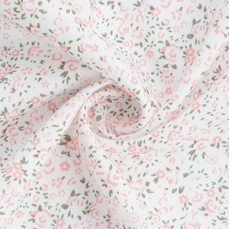 女童小碎花翻领前开扣家居服两件套