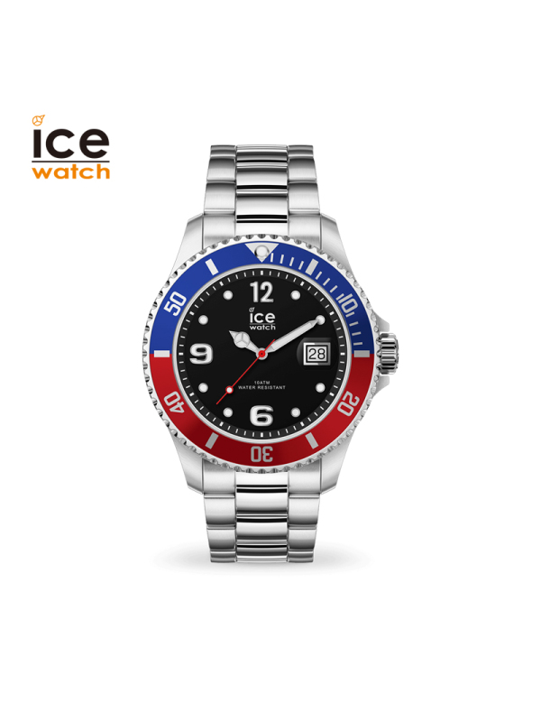 Ice-Watch艾施男表抖音网红同款时尚手表男商务休闲运动防水腕表ICE steel系列 黑盘钢带M-016545