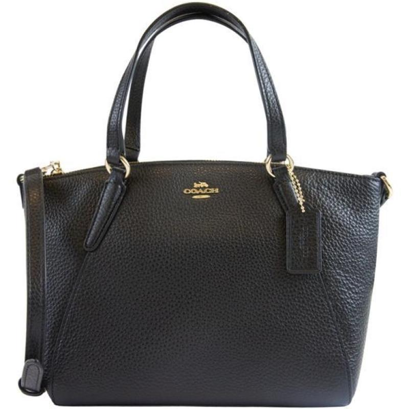 coach纯皮小号波士顿桶包粉色视频