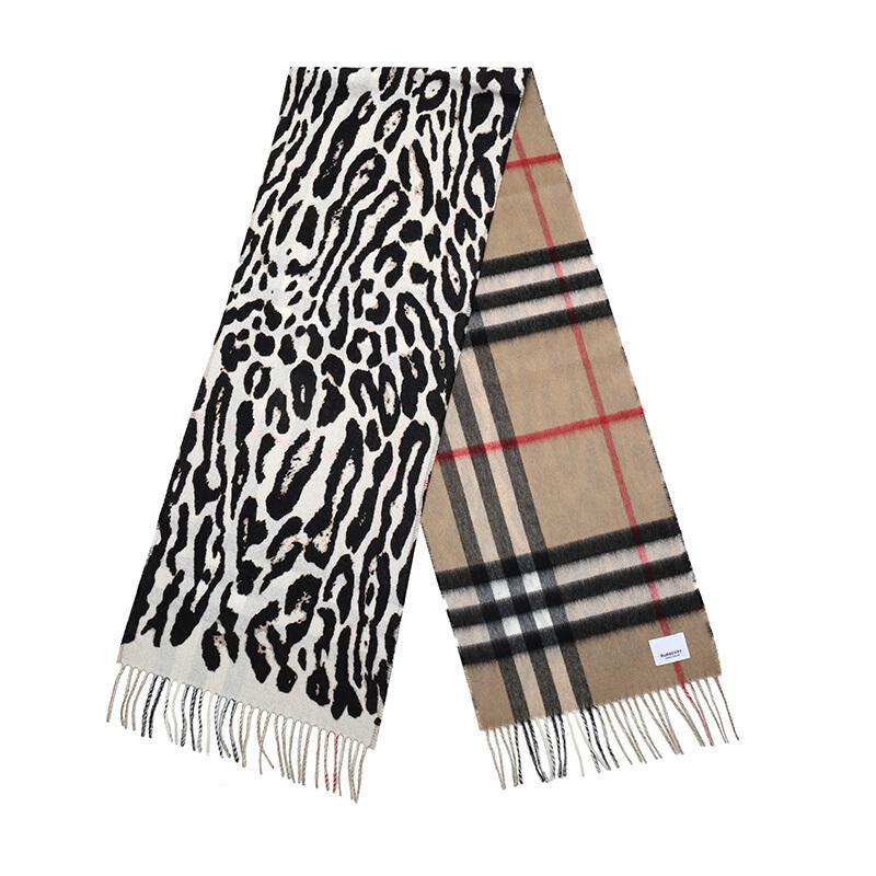 BURBERRY 博柏利 男女通用款山羊绒流苏长方形围巾 80244881