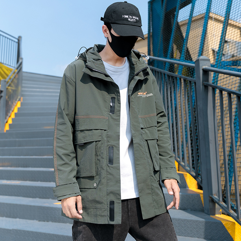 comeacross潮牌防风衣外套男青少年李现同款男宽松夹克风衣