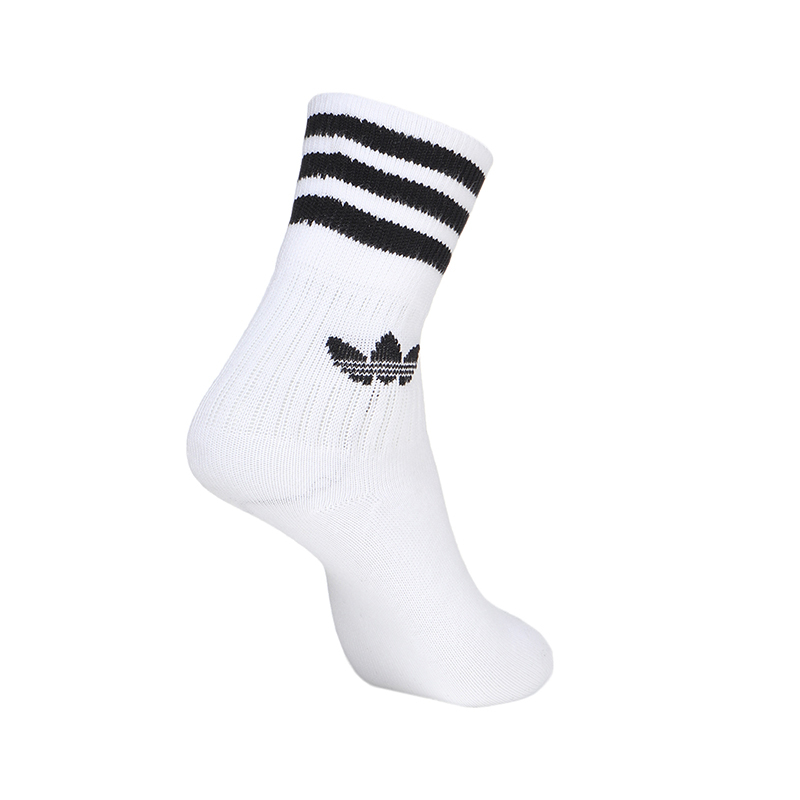 【自营】adidas阿迪达斯三叶草男袜LOGO中筒袜运动配件DX9091
