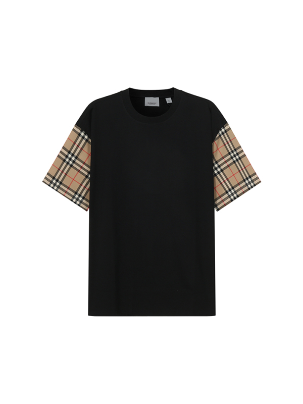 博柏利/巴宝莉 BURBERRY 女款Vintage复古格纹棉质宽松版圆领短袖T恤 80430571