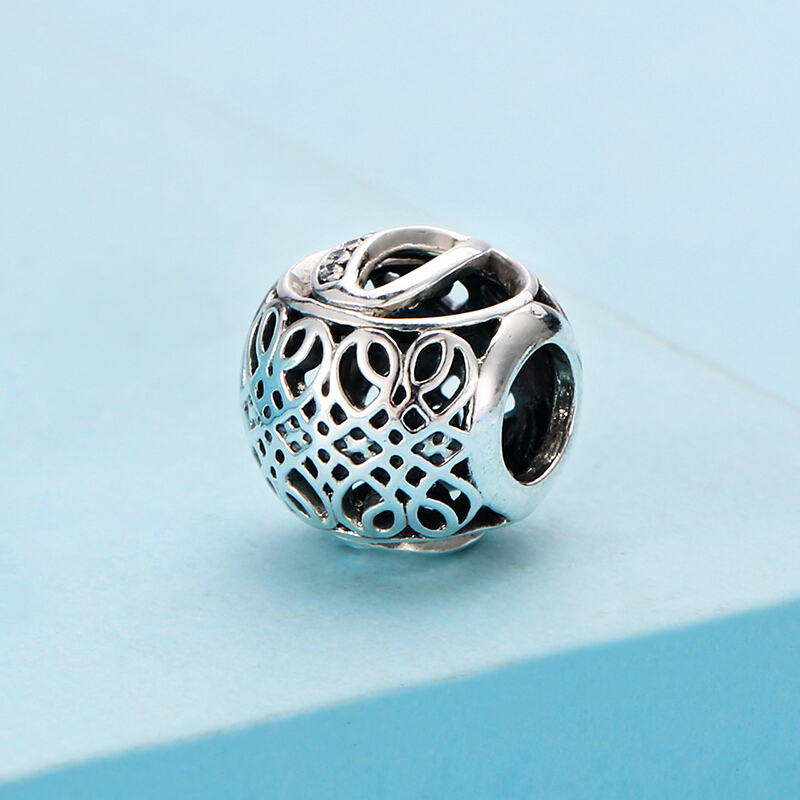 PANDORA潘多拉 复古字母O 925银串饰 791859CZ