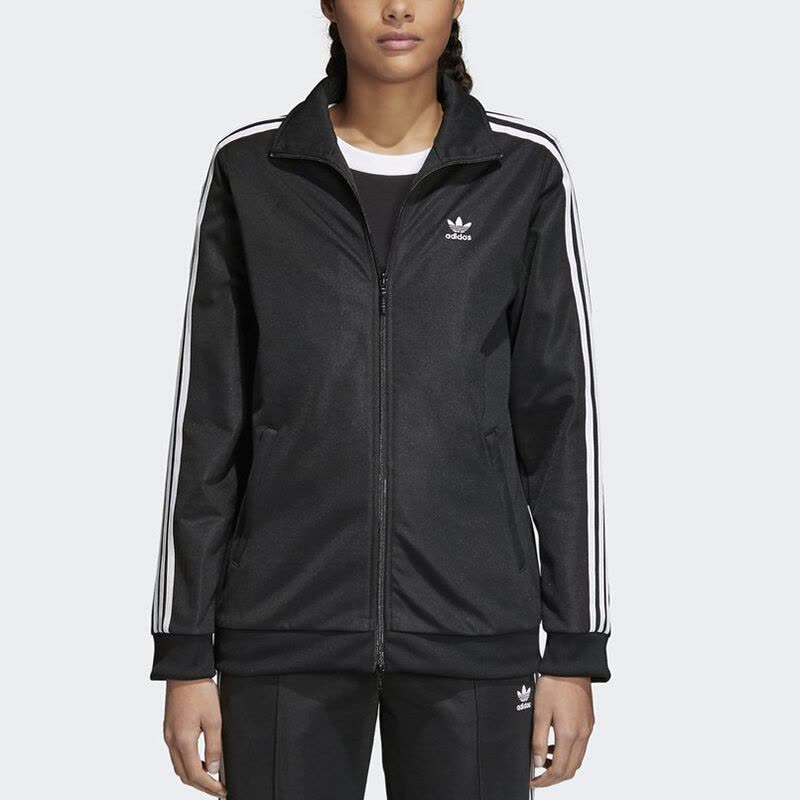 Adidas阿迪达斯女装上衣春三叶草运动休闲立领夹克外套CE2424图片
