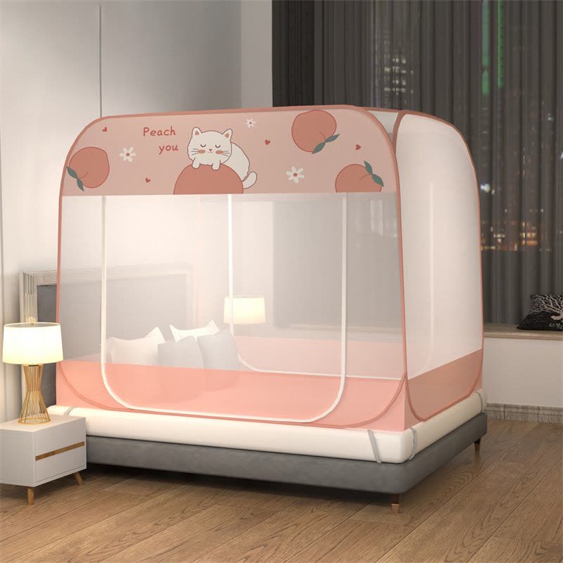 Ceba免安装蚊帐加密加厚蒙古包蚊帐1.5米床1.2m家用1.8x2.0三开帐子图片