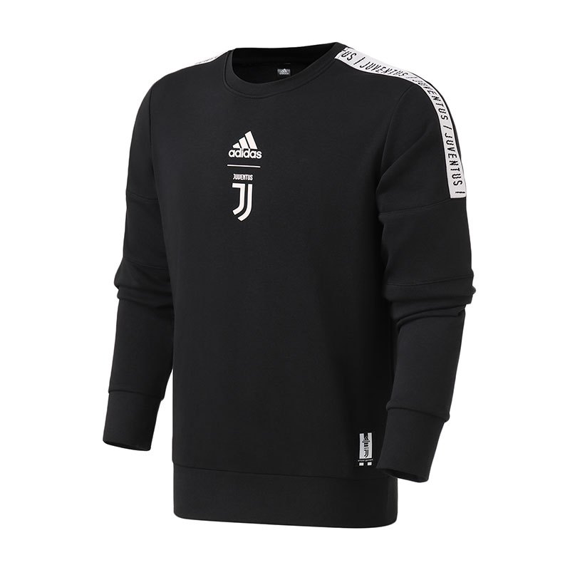 adidas男服卫衣足球圆领套头尤文图斯休闲运动服DP3921 L DP3921黑色