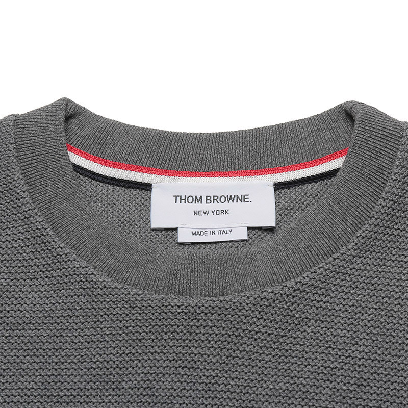 汤姆·布朗 THOM BROWNE 男士棉质圆领长袖针织衫MJT305A 07897