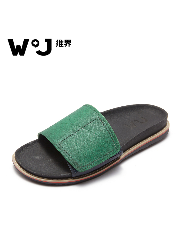 维界维界夏季新款个性创意潮牌懒人拖鞋男时尚外穿青春潮流男士一字拖