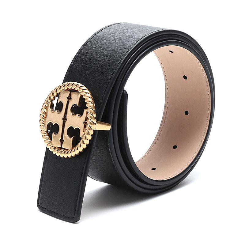 TORY BURCH 托里·伯奇 女士皮革双TLOGO板扣式腰带皮带 61133