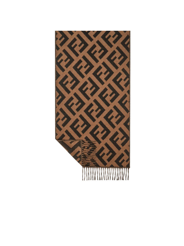 预订FENDI\芬迪 FF经典图案羊绒围巾45*170CM