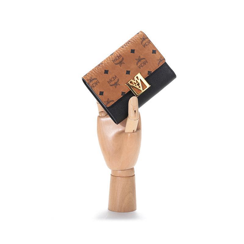 MCM 奢侈品 女士 牛皮/涂层帆布短款钱包钱夹 MYSAALM01