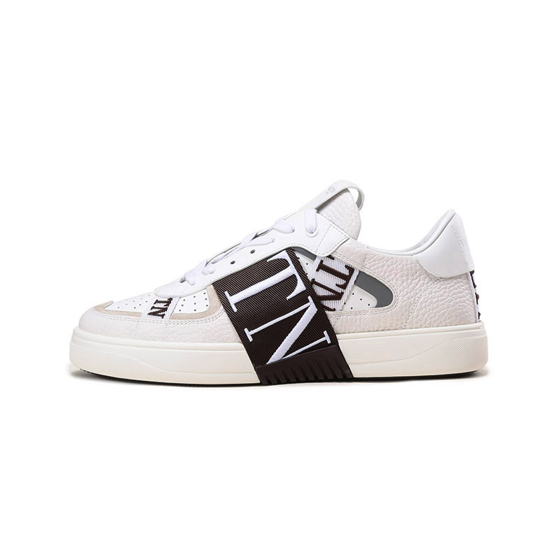 华伦天奴valentino男士皮革织物vl7n系带休闲鞋运动鞋板鞋小白鞋1y2