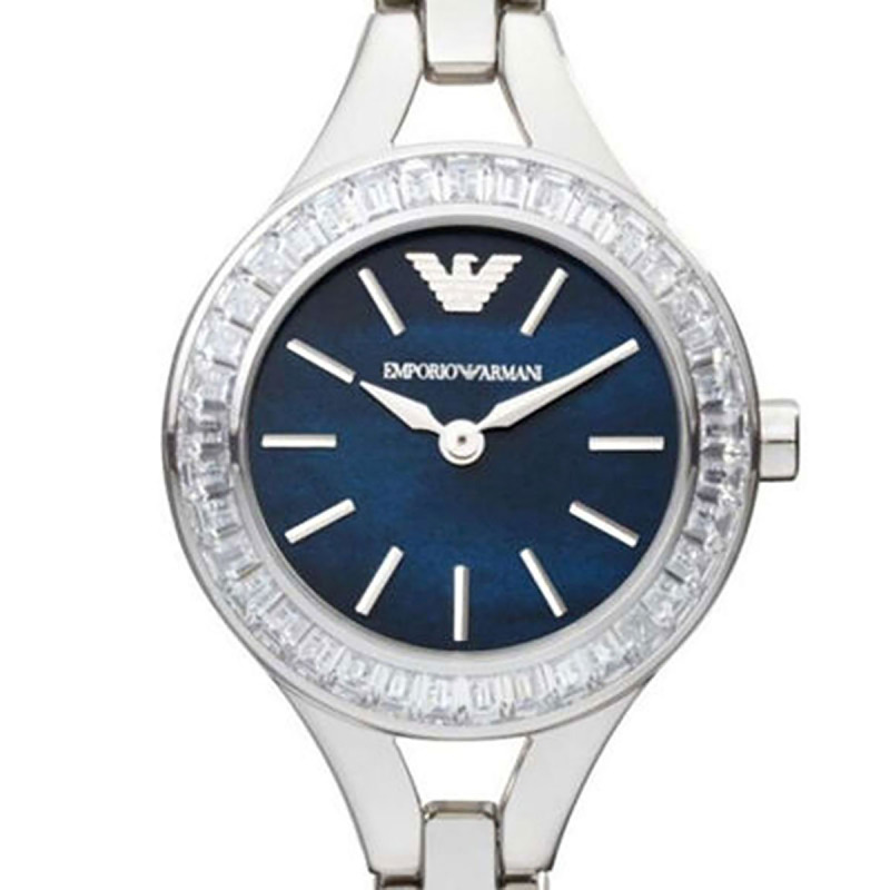 阿玛尼（Emporio Armani ）石英表 女精致小巧复古经典时尚女表百搭 AR7330钢带