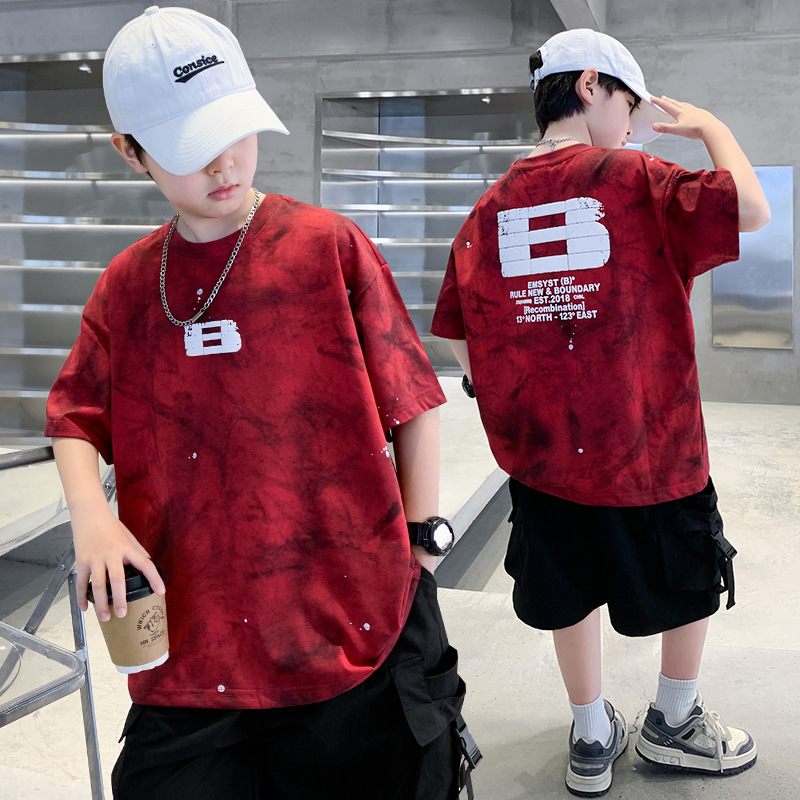童装男童夏装T恤2025新款男孩夏季短袖儿童夏款纯棉上衣中大童潮T