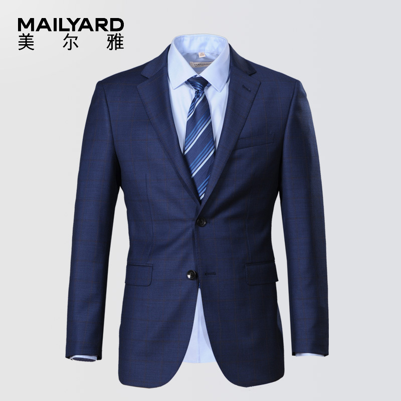 美尔雅(MAILYARD)单件 纯羊毛商务男士西装 男式单西上衣 495