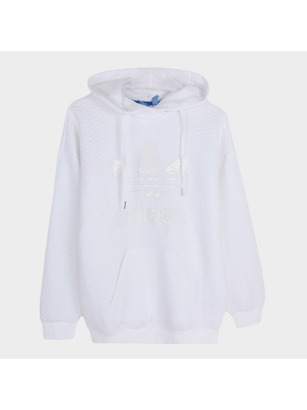 Adidas/阿迪达斯三叶草卫衣女春季针织连帽套头衫BJ8313