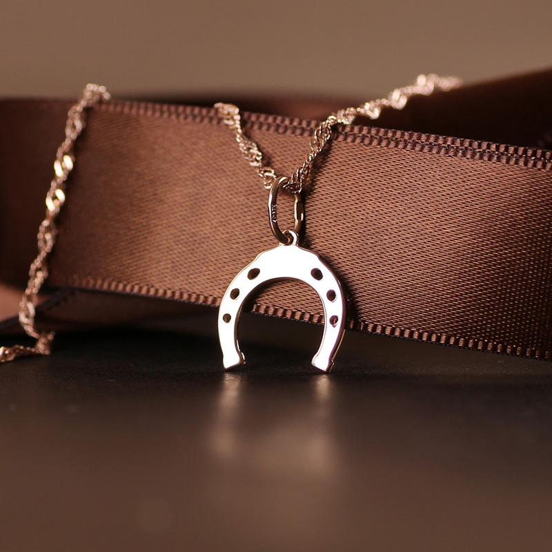 凝萃紫金u形铁吊坠925银链情人节生日礼物u形铁克重约094g