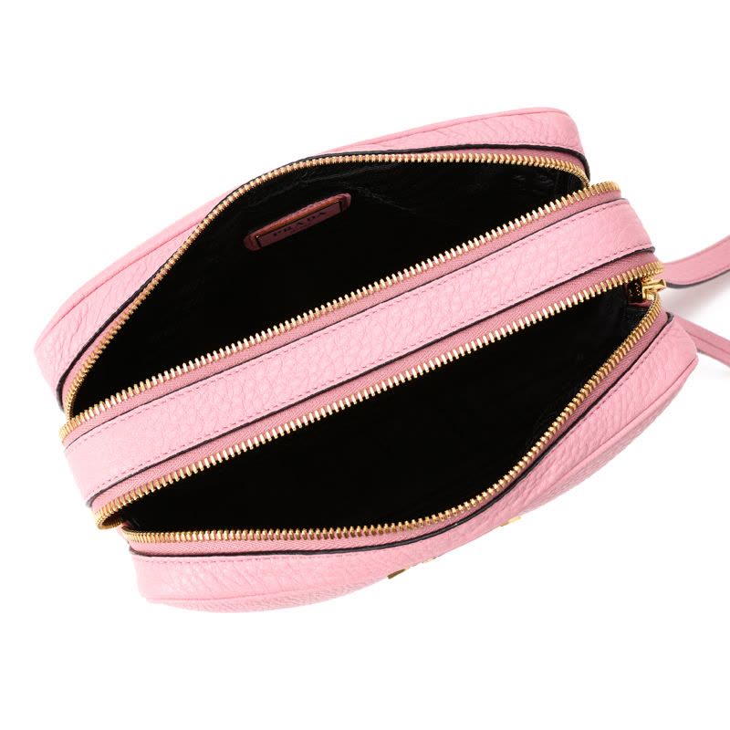 PRADA/普拉达 女包彩色织物肩带双层拉链单肩斜挎包 1BH082图片