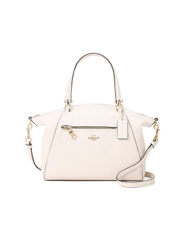 蔻驰 COACH PRAIRIE 通勤肩背包中号 字母马车标织物F79997 女士斜挎包 金扣