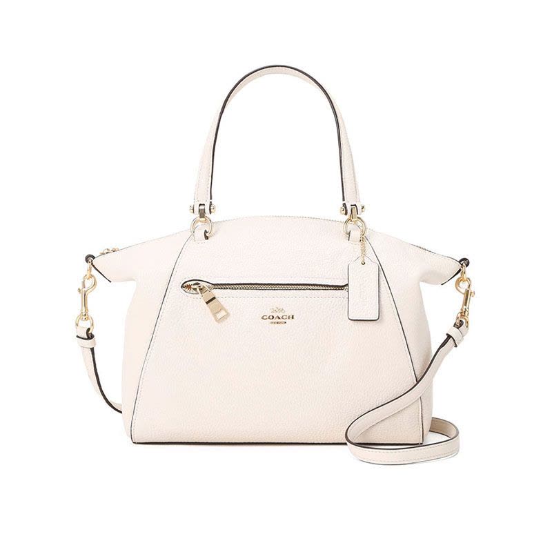 蔻驰 COACH PRAIRIE 通勤肩背包中号 字母马车标织物F79997 女士斜挎包 金扣图片