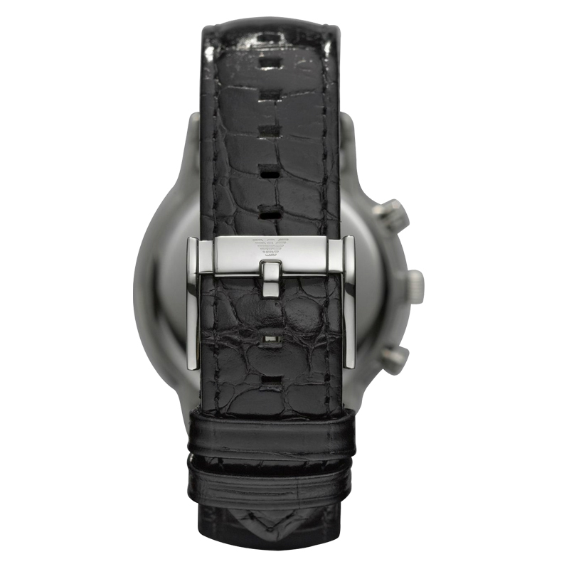 阿玛尼emporioarmani手表皮质表带休闲商务腕表日历防水石英男表ar