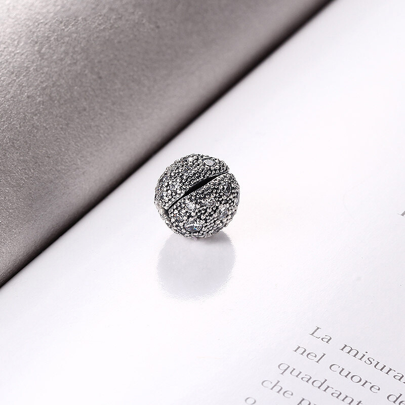 PANDORA潘多拉 925银固定夹星空-791286CZ珐琅串饰挂件DIY