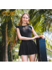 OOK泳衣女裙式连体泳衣镂空美背显瘦黑色连体裙
