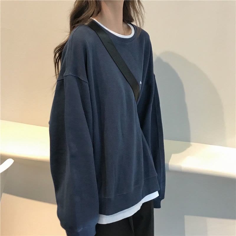 秋季新款韩版字母宽松显瘦长袖卫衣女学生薄款外套潮图片