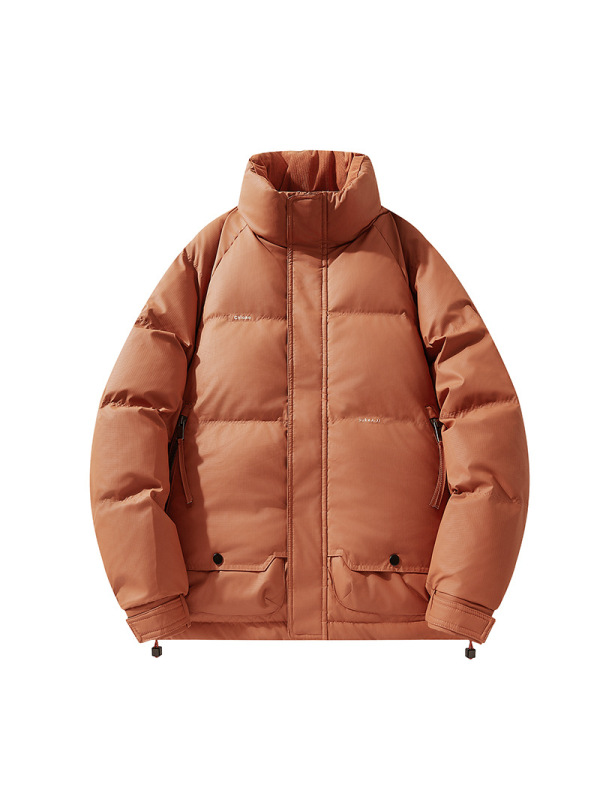 羽绒服男冬季新款立领纯色加厚保暖潮牌男士羽绒面包服百搭外套潮