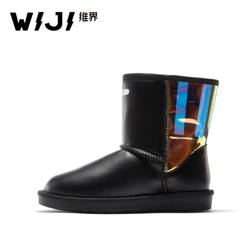 WIJI冬季新款时尚保暖雪地靴休闲个性青春帅气魅力气质舒适女鞋女图片